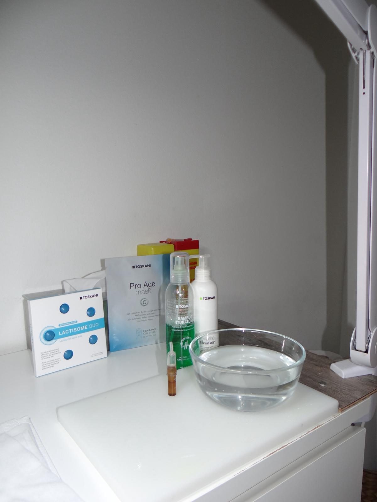 Productos profesionales Toskani para tratamientos faciales